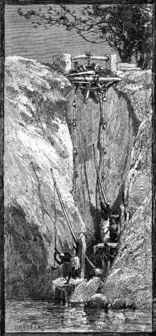 Sketches of Upper Egypt: Sakieh and Shadouf - irrigating machines, 1883. Creator: Unknown.