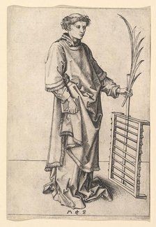 Saint Lawrence, ca. 1435-1491. Creator: Martin Schongauer.