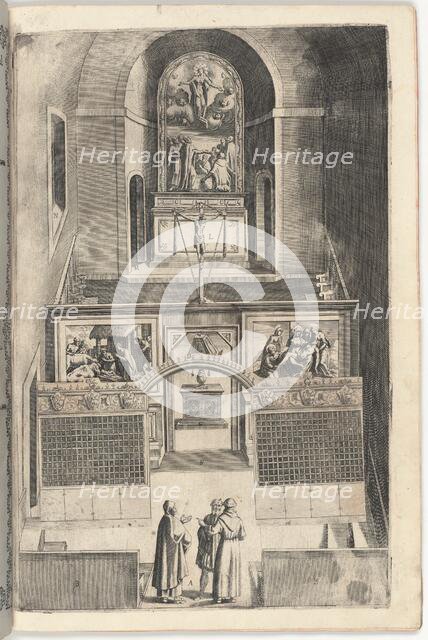 Interior of the Minor Church (Interno della chiesa minore) [plate F], 1612. Creator: Jacopo Ligozzi.