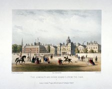 Admiralty and Horse Guards, Whitehall, Westminster, London, 1854. Artist: Jules Louis Arnout