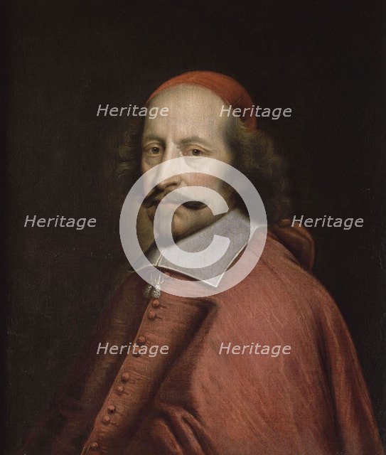 Portrait of Cardinal Mazarin, 1661. Artist: Mignard, Pierre (1612-1695)