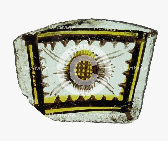 Glass Fragment, European, 15th century. Creator: Unknown.