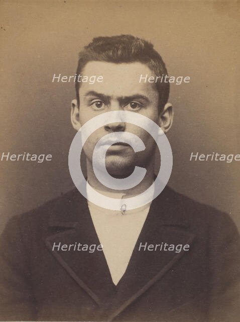 Cros. Jean. 19 ans, né à Négrin (Tarn). Tailleur d'habits. Pas de motif. 8/3/94., 1894. Creator: Alphonse Bertillon.