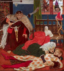 Death of Sir Tristram, c1864. Creator: Ford Madox Brown.