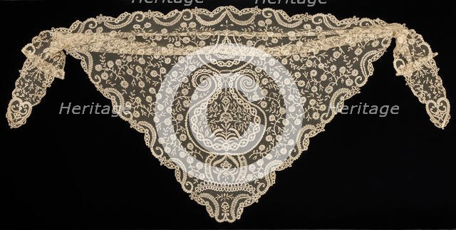 Shawl, Belgian, 1850-70. Creator: Unknown.