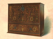 Cabinet inlaid with marquetry, 1904. Artist: Shirley Slocombe.