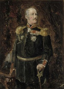 Portrait of General Adjutant, Count Adolf Aminoff, Sketch, 1875-1876. Creator: Albert Edelfelt.