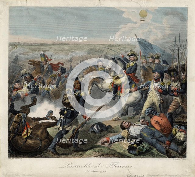 The Battle of Fleurus on 26 June 1794, 1795. Artist: Mauzaisse, Jean-Baptiste (1784-1844)