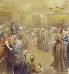 The Assembly at the time of Peter I. Artist: Lebedev, Klavdi Vasilyevich (1852-1916)