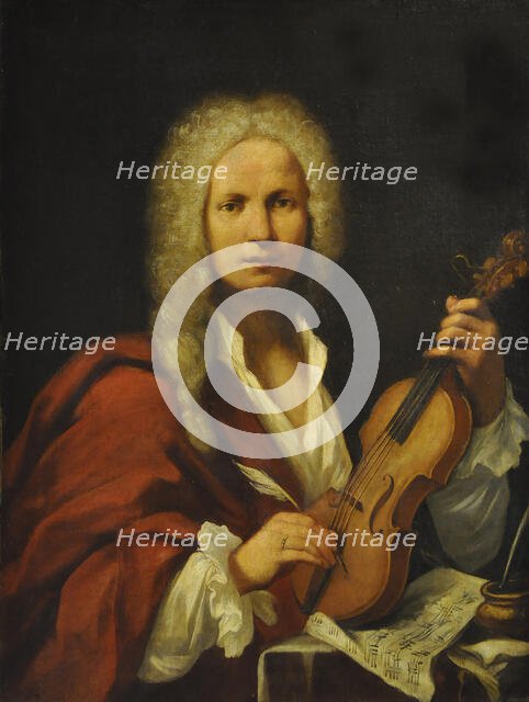 Portrait of a violinist (Antonio Vivaldi?), c1723. Creator: Anonymous.