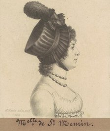 Étiennette-Charlotte-Adélaïde Févret de Saint-Mémin, 1799-1800. Creator: Charles Balthazar Julien Févret de Saint-Mémin.