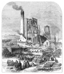 The Morley Main Colliery, near Dewsbury, after the explosion, 1872. Creator: Unknown.