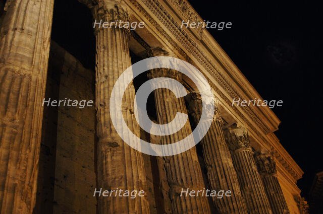 Temple of Hadrian, Piazza di Pietra (Piazza of Stone), Rome, Italy, 2009. Creator: LTL.