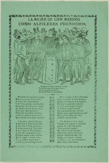 The Woman with 100 Husbands, 1901. Creator: José Guadalupe Posada.