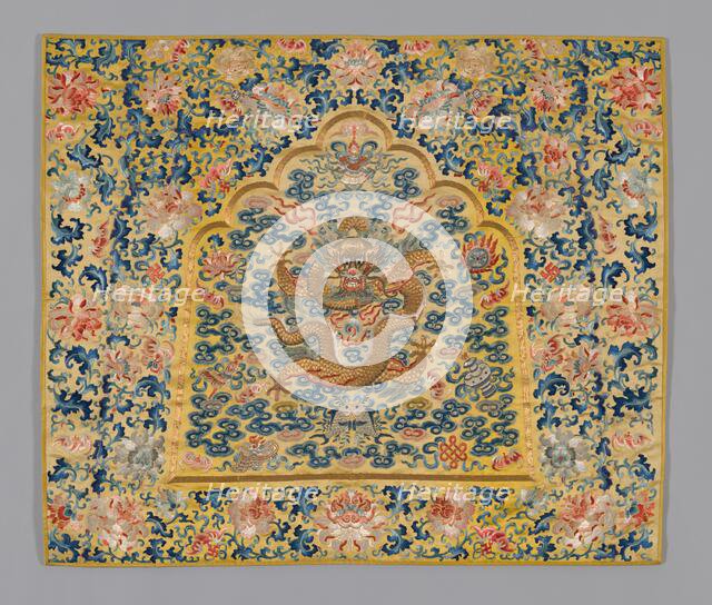Panel (Furnishing Fabric), China, Qing dynasty(1644-1911), 1860/80. Creator: Unknown.