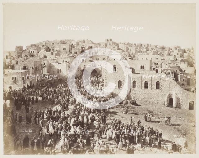 Entree Des Peterins A Bethlehem...Palestine #899, Printed c.1850. Creator: Felix Bonfils.