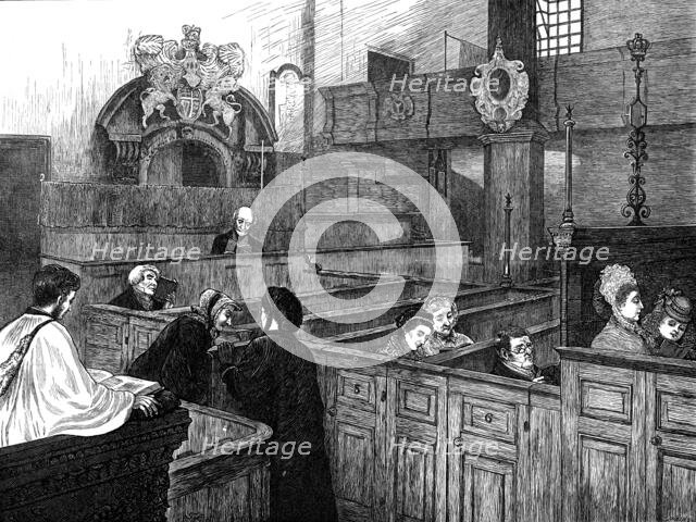 A City church congregation, 1872. Creator: Joseph Swain.