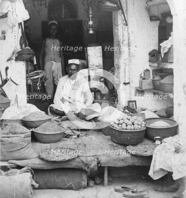 A shop in India, 1900s.Artist: Erdmann & Schanz