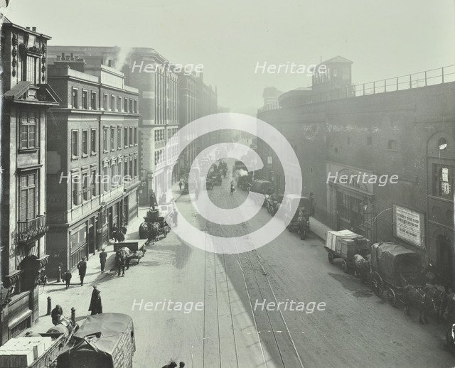 London Bridge Station, Tooley Street, London, 1910. Artist: Unknown.