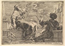 Two Philosophers Watching an Eclipse, 1615-42. Creator: Pierre Brebiette.
