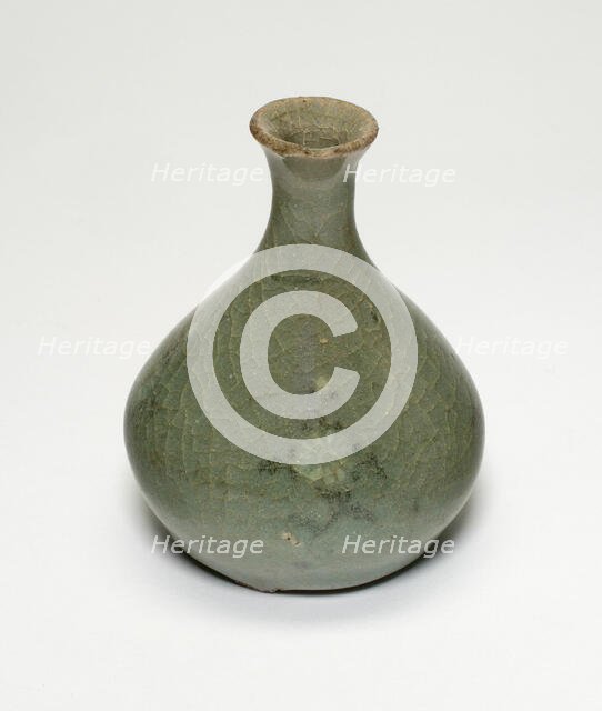 Vase with Chrysanthemum Flower Heads, Korea, Goryeo dynasty (918-1392), mid-13th century. Creator: Unknown.