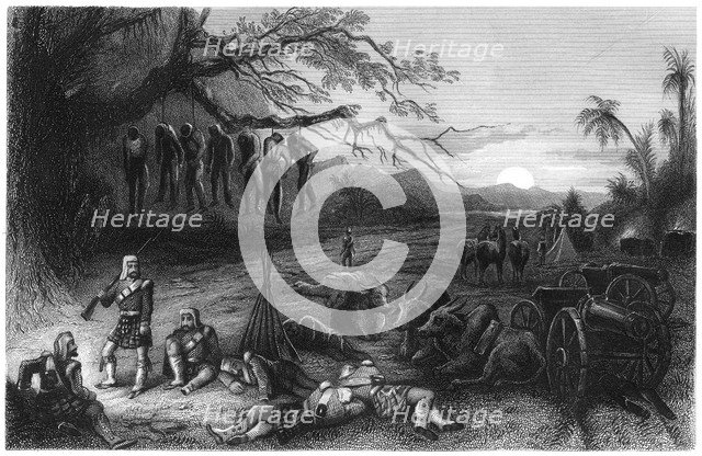 'Outlaying picket of the Highland Brigade', 1857, (c1860). Artist: Unknown