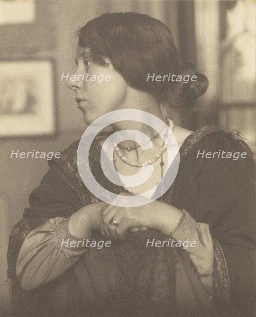 Portrait of Mrs. Frederick H. Evans, about 1900. Creator: Frederick Henry Evans.