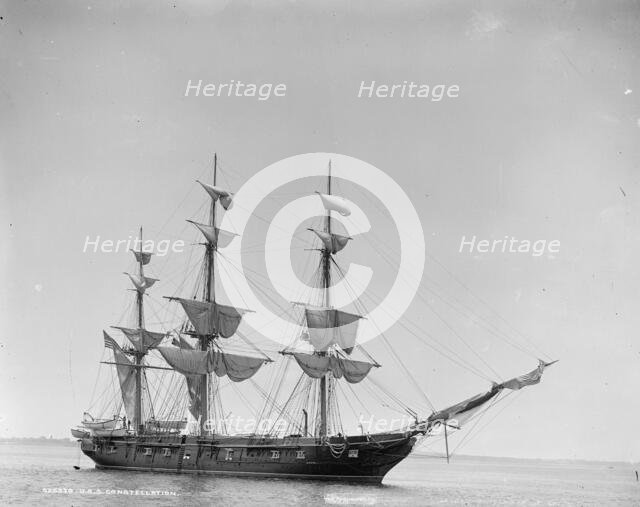 U.S.S. Constellation, between 1890 and 1901. Creator: Unknown.
