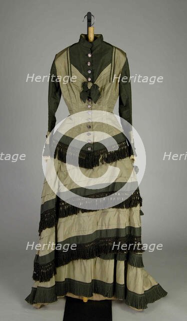 Afternoon dress, American, ca. 1880. Creator: Unknown.