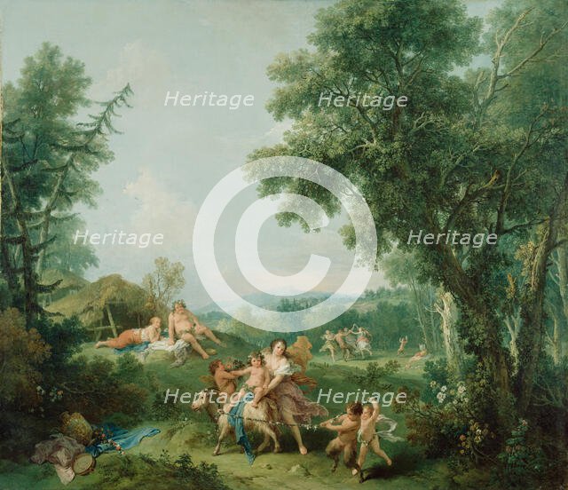 Landscape with the Education of Bacchus, 1744. Creator: Francesco Zuccarelli.