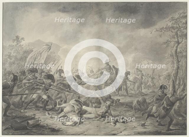 Capture of the Russian General Hermann during the Battle of Bergen, 1799, (c.1799-c.1805).  Creator: Dirk Langendijk.