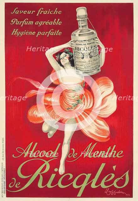 Alcool de Menthe de Ricqlès, 1924. Creator: Cappiello, Leonetto (1875-1942).