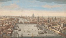 A general view of the city of London, next the river Thames', 1751. Creator: Thomas Bowles.