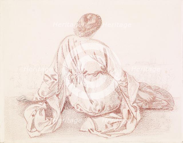 Green Summer - Study of Back of Seated Girl, 1863-64. Creator: Sir Edward Coley Burne-Jones.