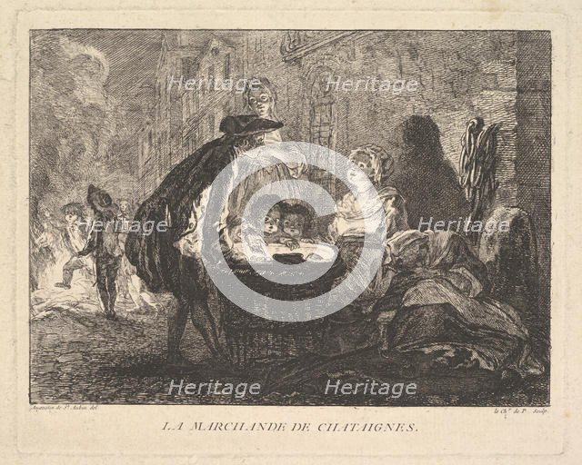 La Marchande de Chataignes (The Chestnut Seller), 1762. Creator: Chevalier de Parlington.