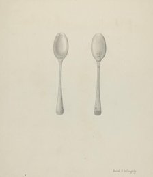 Silver Teaspoon, c. 1936. Creator: David P. Willoughby.