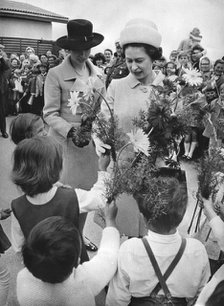 Queen Elizabeth II and Princess Anne visiting the Salzburg SOS Kinderdorf, Austria, 1969. Artist: Unknown