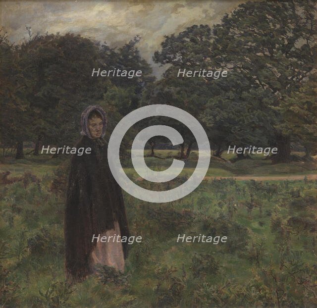 Woman in a landscape, 1888. Creator: Georg Seligmann.