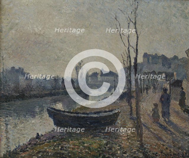 Quai du Pothuis bord de l'Oise, 1882. Creator: Pissarro, Camille (1830-1903).