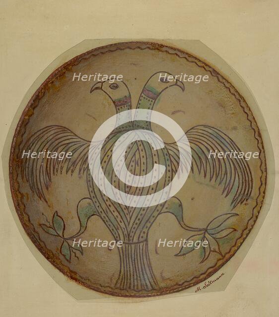 Pa. German Dish, c. 1936. Creator: Max Soltmann.