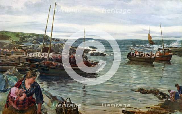 'Home with the Tide', 1880, (1912).Artist: James Clarke Hook