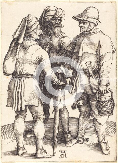 Three Peasants in Conversation, c. 1497. Creator: Albrecht Durer.