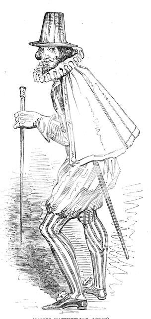 St. James's Theatre - The Amateurs - Master Matthew (Mr. Leech), 1845. Creator: Joseph Kenny Meadows.