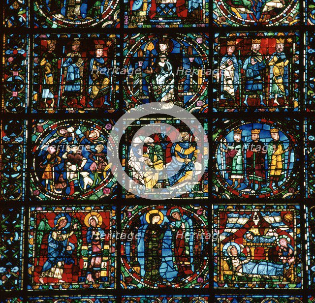 Detail of the Great West Window of Chartres Cathedral, 12th century. Artist: Unknown