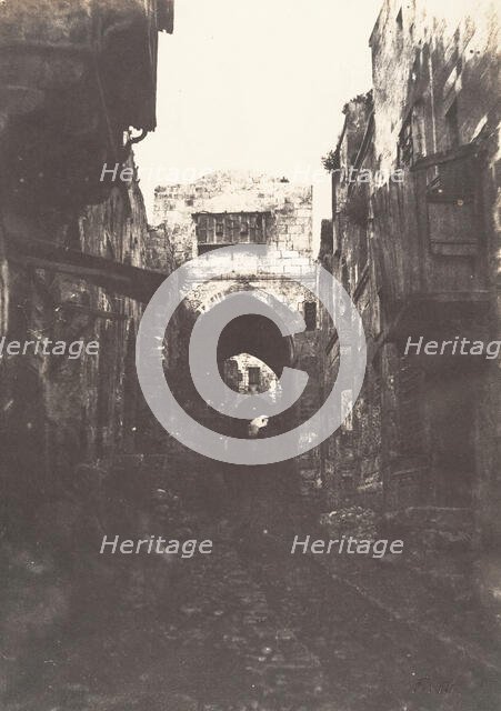 Jérusalem, Rue du quartier arabe, 2, 1854. Creator: Auguste Salzmann.