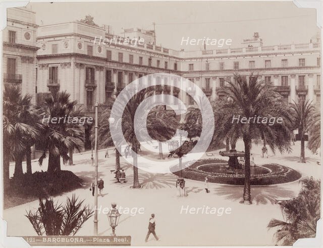 Barcelona, Plaza Real, between 1850 and 1900. Creator: Unknown.
