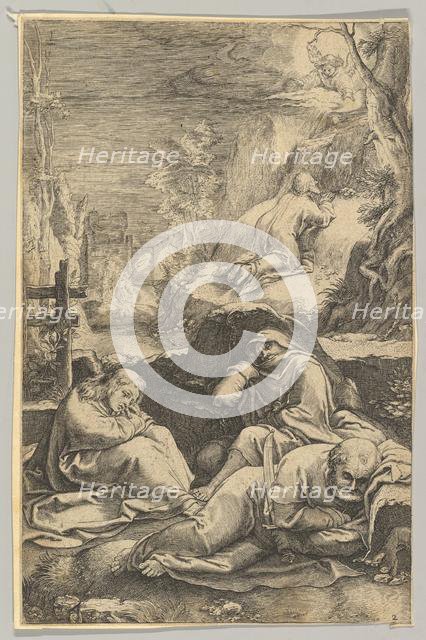 The Agony in the Garden, from The Passion of Christ, ca. 1623. Creator: Ludovicus Siceram.