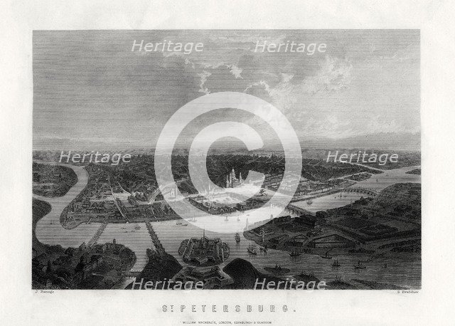 'St Petersburg', Russia, 19th century. Artist: S Bradshaw