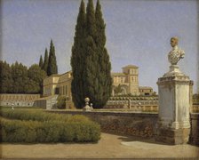 Villa Albani seen from the Garden, Rome, 1814-1816. Creator: CW Eckersberg.