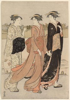 Summer Twilight on the Banks of the Sumida River, c. 1784. Creator: Torii Kiyonaga.